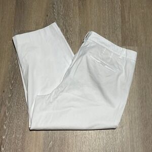 Talbots Perfect Skimmer White Capri Pants Women's Size 14‎ Cropped EUC